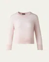 Akris Fitted Cashmere Silk Sweater In Seashell