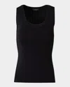 Akris Fitted Knit Tank Top In Black