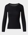 Akris Fitted Rib-knit Sweater In Black