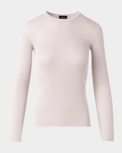 AKRIS FITTED RIB-KNIT SWEATER