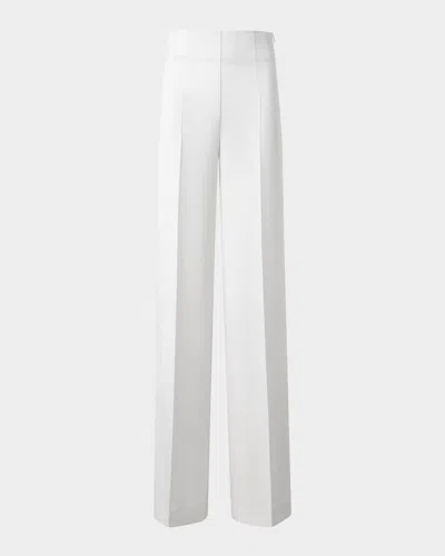 AKRIS FIYKI WIDE LEG WOOL DOUBLE-FACE PANTS