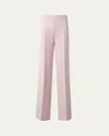 Akris Fiyuki Wool Blend Double Face Wide Leg Pants In Pale Pink
