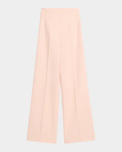 Akris Fiyuki Double-face Wool Pants In Pale Pink