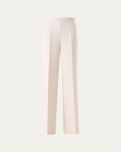 Akris Fiyuki Linen-wool Double-face Wide-leg Pants In Multi