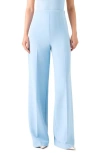 Akris Fiyuki Wool Blend Double Face Wide Leg Pants In Blue