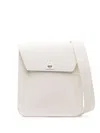 Akris Anouk Small Leather Messenger Bag In White