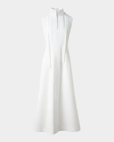 AKRIS FIT-AND-FLARE COTTON MIDI DRESS