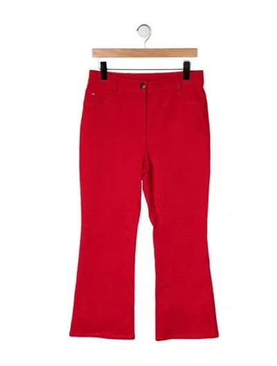 Pre-owned Akris Flared Pants In Red
