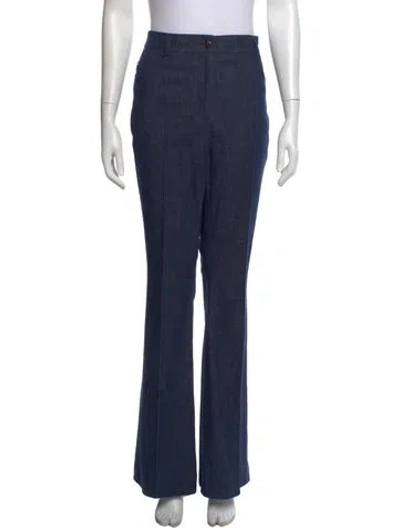 Pre-owned Akris Flared Pants In Blue