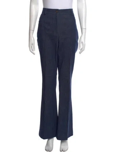 Pre-owned Akris Flared Pants In Blue