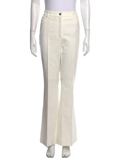 Pre-owned Akris Flared Pants In White