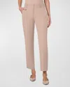 Akris Melin Wide Leg Cotton Poplin Pants In Chai