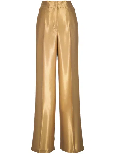Akris Flor Gold Hose Mit Weitem Bein
