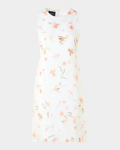 Akris Floral Layered Sleeveless Mini Dress