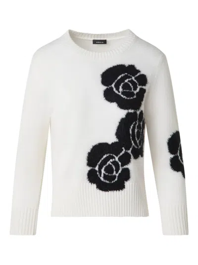 Akris Floral Sweater In White