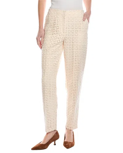 Akris Florin Wool-blend Crochet Pant In White