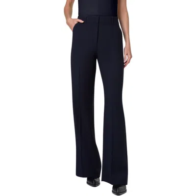 AKRIS AKRIS FLORINE WOOL BLEND WIDE LEG PANTS