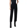 Akris Flynn High Waist Cotton Double Face Ankle Pants In Black