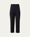 Akris Flynn Straight-leg Cotton Pants In Black