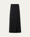 Akris Foss Asymmetric Wrap-panel Wide-leg Pants In Black