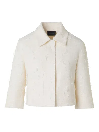 Akris Frayed Jacket In White