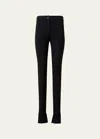 Akris Friatte Split Cuff Jersey Leggings In Black