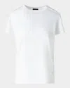 Akris Gathered-shoulder Cotton Jersey T-shirt In Ecru