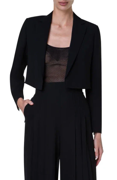 AKRIS GIAN OPEN FRONT DOUBLE FACE CROP JACKET