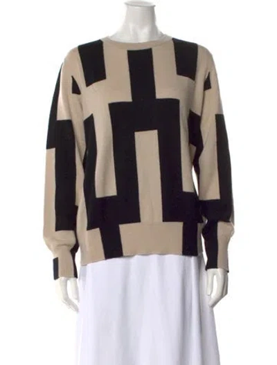 Pre-owned Akris Graphic Print Crew Neck Sweater In Multi