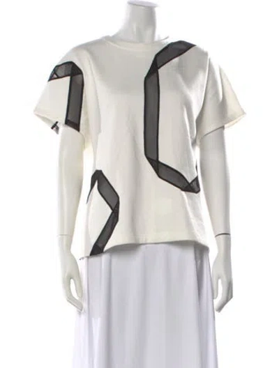 Pre-owned Akris Graphic Print Crew Neck T-shirt In Neutral