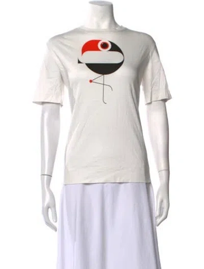 Pre-owned Akris Graphic Print Crew Neck T-shirt In Neutrals