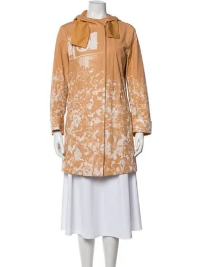 Pre-owned Akris Graphic Print Jacket In Orange