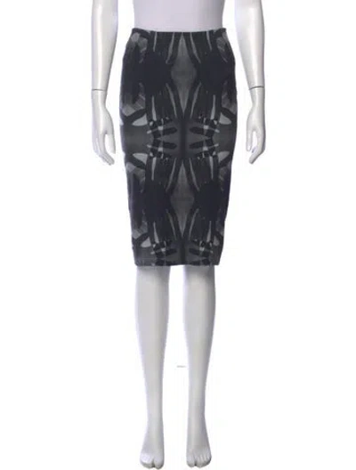 Pre-owned Akris Graphic Print Knee-length Skirt In Multi