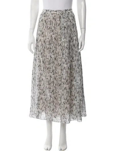 Pre-owned Akris Graphic Print Long Skirt In Neutrals
