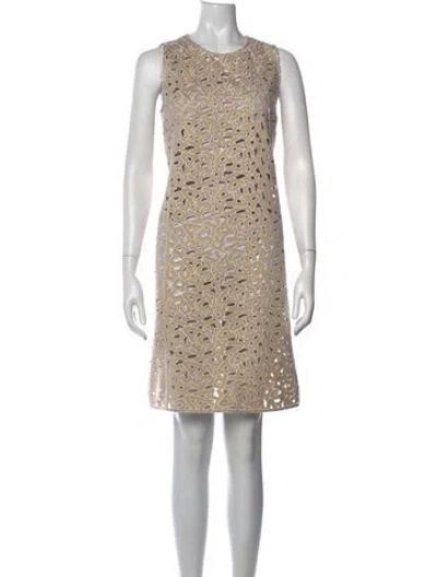 Pre-owned Akris Graphic Print Mini Dress In Neutrals