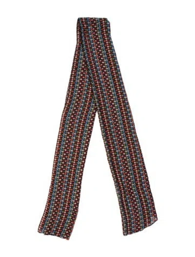 Pre-owned Akris Graphic Print Scarf In Blue
