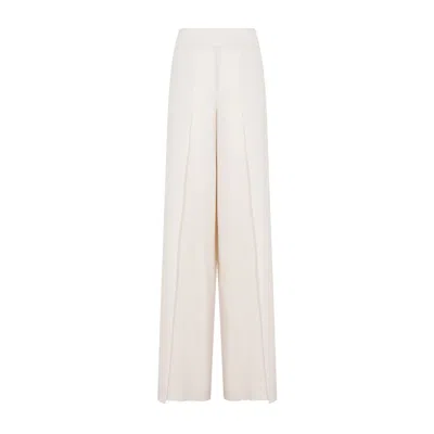AKRIS AKRIS GREIGE SILK FELLIA CHIFFON PANTS