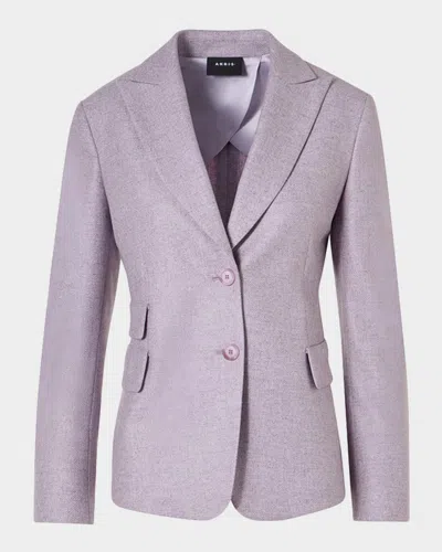 Akris Hans Single-breasted Cashmere Jacket In Purple