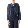 Akris Haron Sea Fan Lace Jacket In Blue