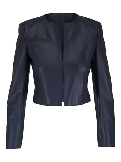Akris Hasson Cropped Jacket In Blue