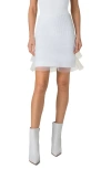 Akris Hatband Ruffle Rib Skirt In Pure White