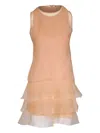 Akris Hatband Waves Dress In Pink