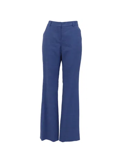Pre-owned Akris High-rise Flared Trousers In Blue