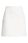 Akris High Waist Double Face Cotton & Silk Skirt In Ecru
