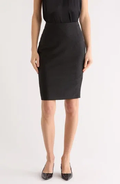 Akris High Waist Stretch Wool Skirt In Gray