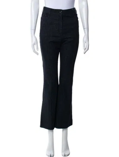 Pre-owned Akris High-rise Flared Jeans In Black