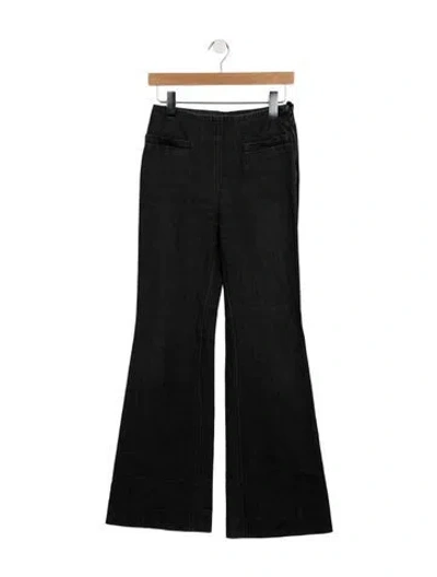 Pre-owned Akris High-rise Flared Jeans In Black