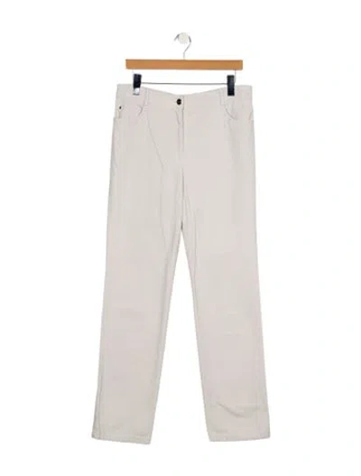 Pre-owned Akris High-rise Straight Leg Jeans In Gray