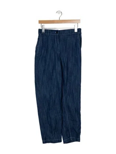 Pre-owned Akris High-rise Wide Leg Jeans In Blue