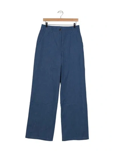 Pre-owned Akris High-rise Wide Leg Jeans W/ Tags In Blue